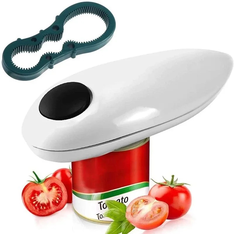 One Touch Can Opener Electric Can Opener Electric Can Opener Automatic Jar Bottle Machine Portable Kitchen Opening Opener Tool: green
