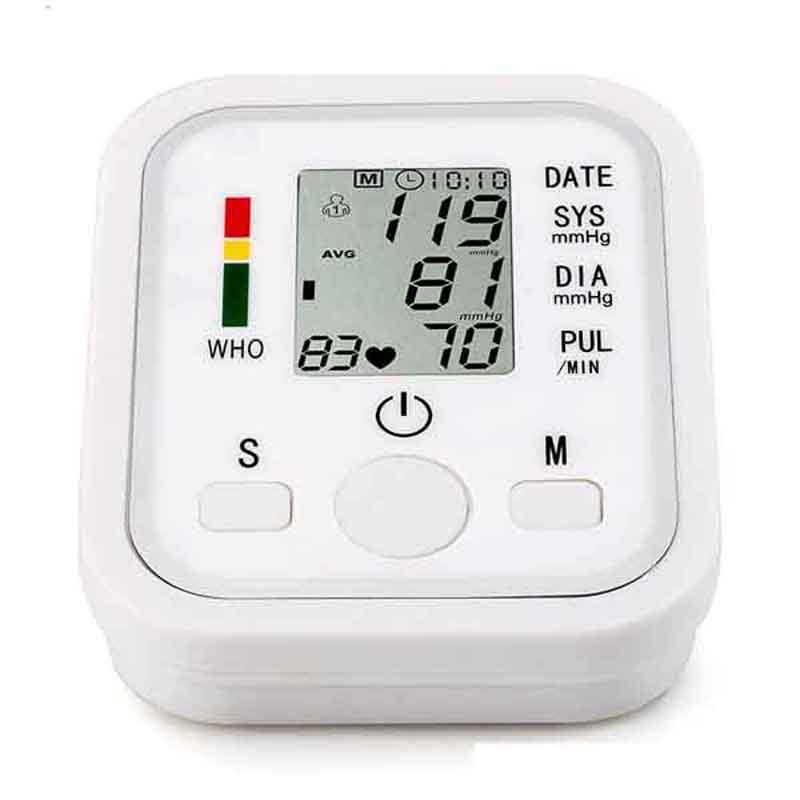 Digital Arm Blood Pressure Pulse Monitor Gauge Measuring Machine Meters LCD Automatic Uppere sphygmomanometer for heart nonvoice