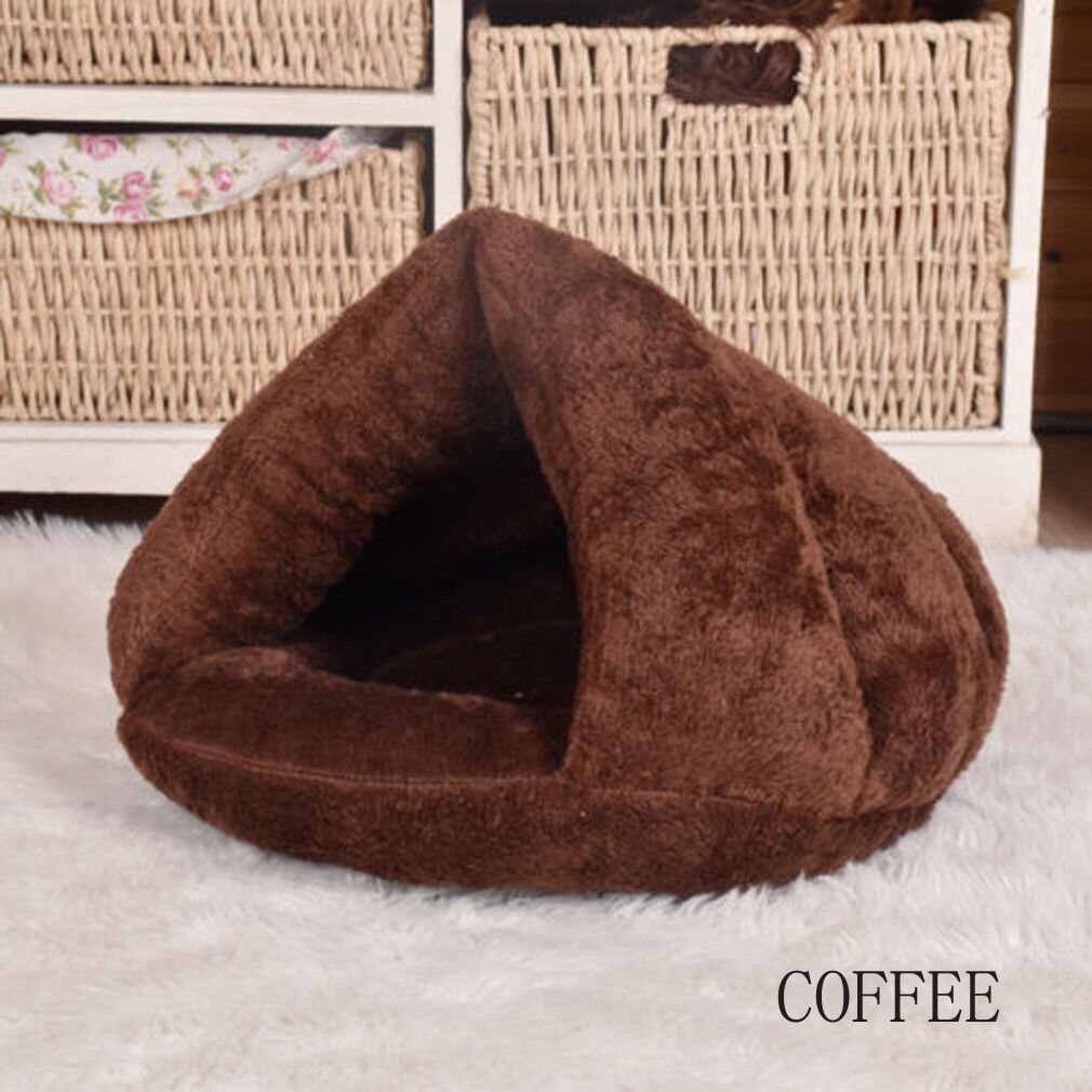 Sac de couchage pour animal domestique, nid doux et , pour chiens et chats, niche, maison, tapis de couchage, S L, 5 couleurs, hiver, et confortable,: Coffee / S