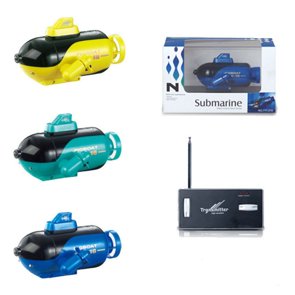 Mini Remote Control Submarine Vehicle 4CH Electronic Ship Subs Water Toy Waterproof for Pools Fish Tank Kids