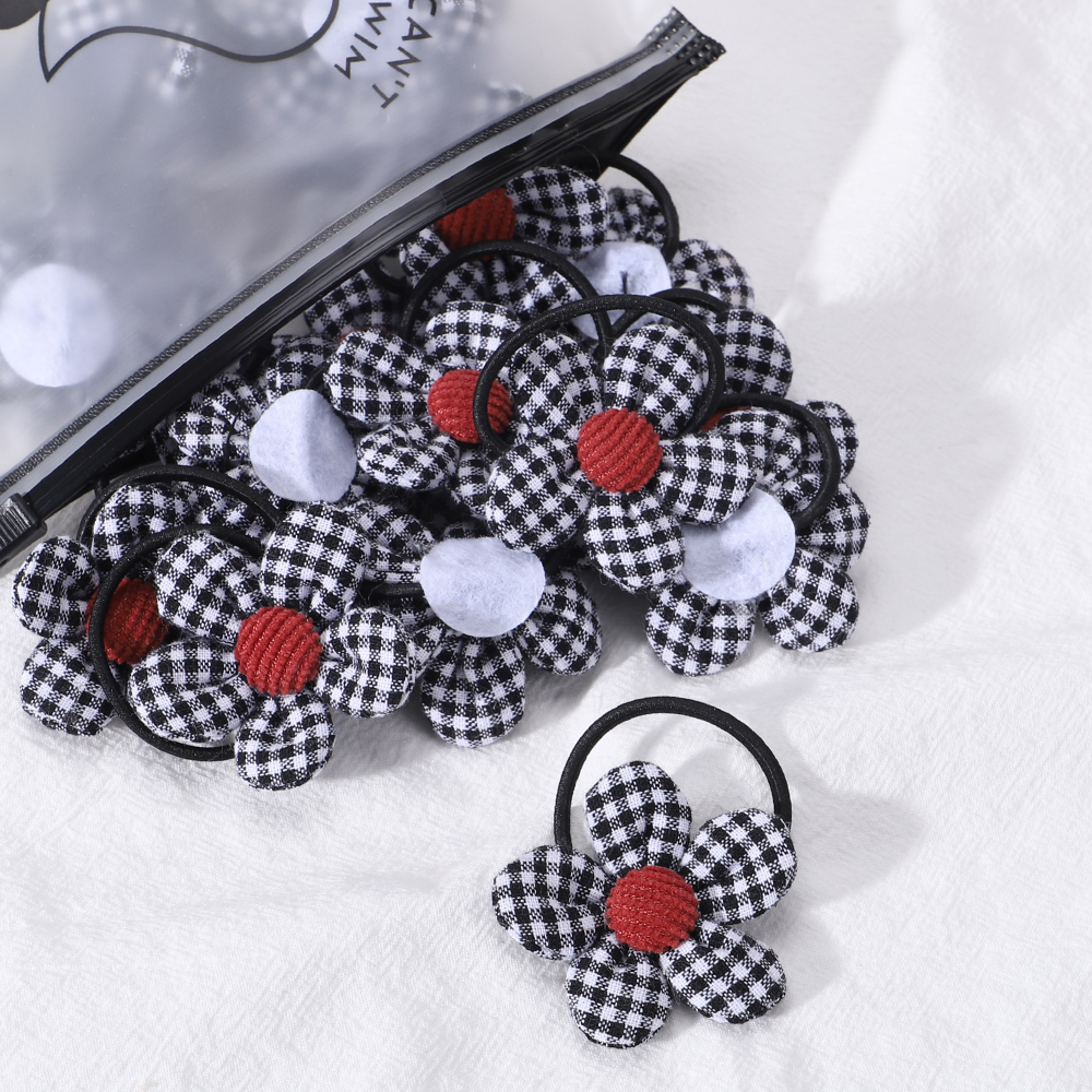 Gomas elásticas para el pelo para niña y niña, accesorios para el cabello hechos a mano, 2/4/6 piezas: XXS / Rosa