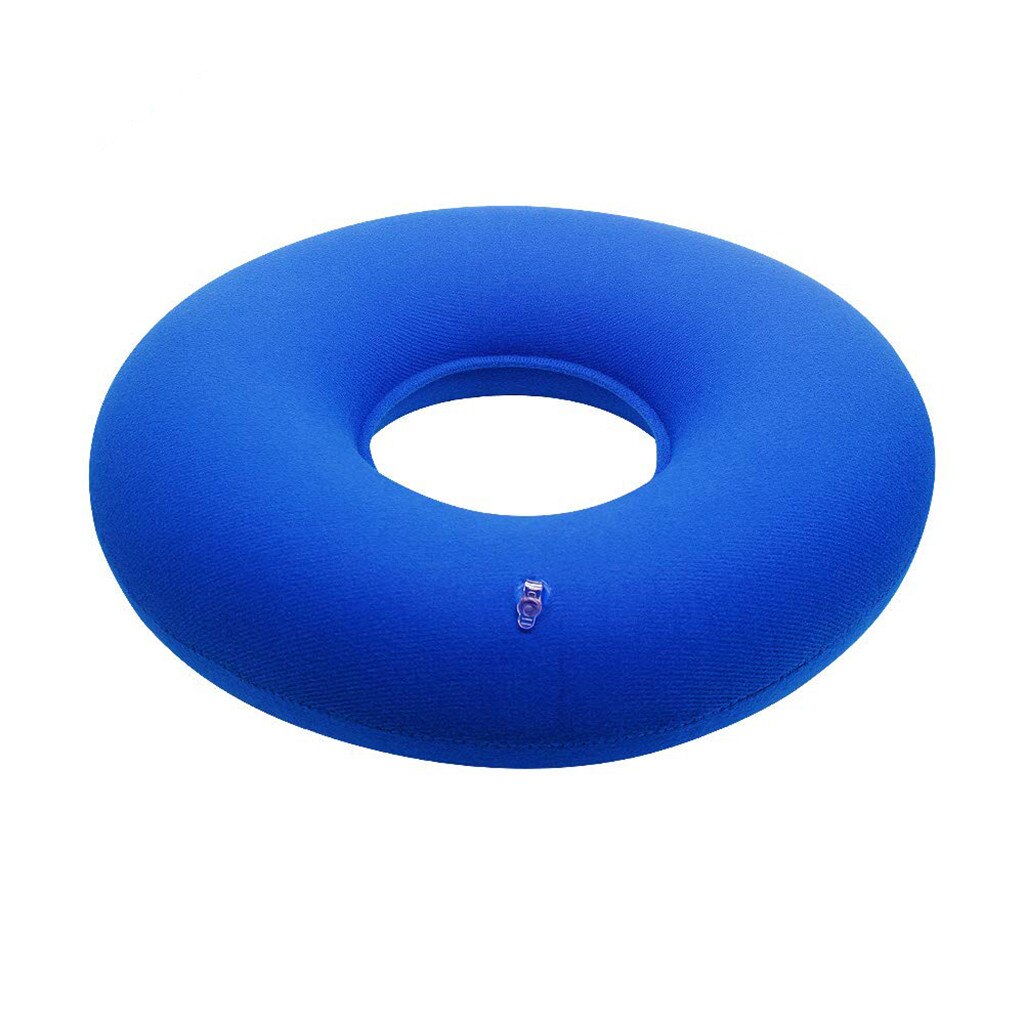 Inflatable Vinyl Ring Round Seat Cushion Hemorrhoid Pillow Donut Free Rubber Inflatable Seat Pad Lumbar Support: Default Title