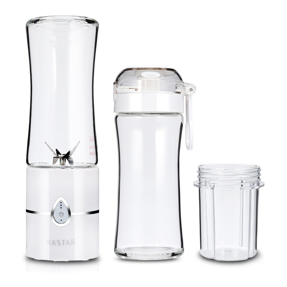 Licuadora eléctrica portátil para frutas, mezclador de jugo de vegetales, taza recargable por USB, máquina licuadora para hacer helados y frutas, botella de agua: 3 cups