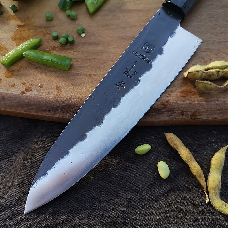 Fangzuo japanske kokknive håndlavede kiritsuke kniv køkken køkkenredskaber træskaft højkulstofsmedning