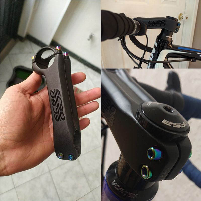 Potence de vélo de route ultra-légère en fibre de carbone 6/17 °