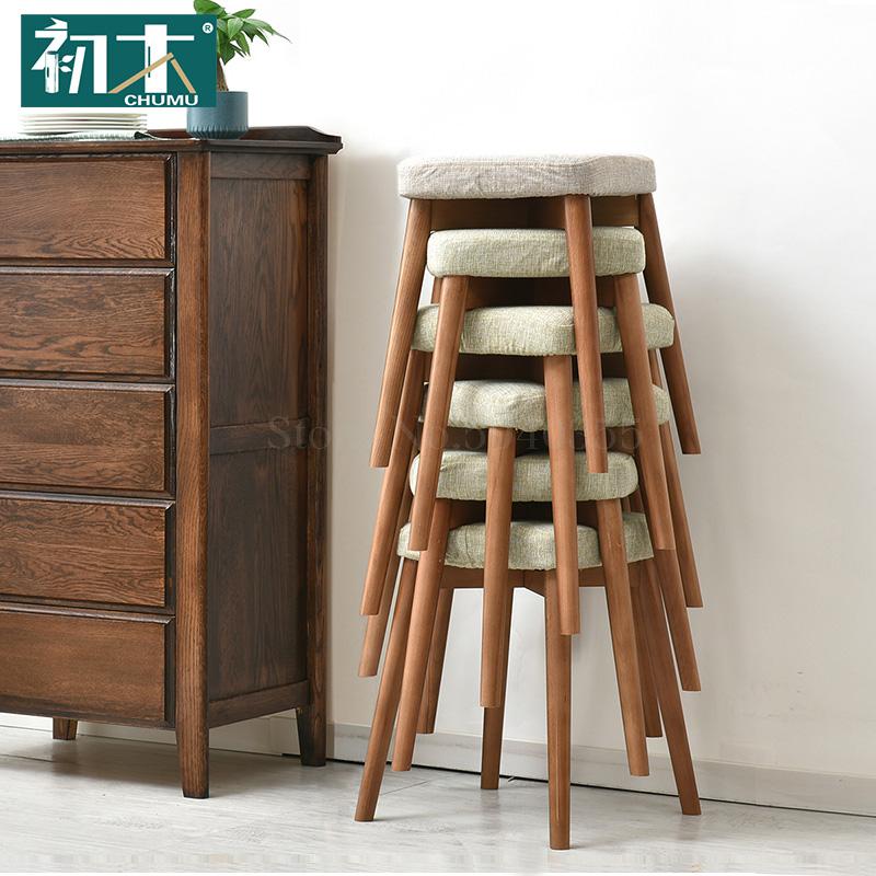 nordisch holz hocker kreative hohe machen-hoch hocker wohnzimmer hause kleinen quadratischen hocker esstisch hocker hause Restaurant Bank