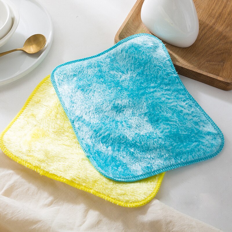 Servilletas de microfibra de bambú para cocina, utensilios de cocina y vajilla, paño absorbente, herramientas de limpieza doméstica, Trapos de Bambú