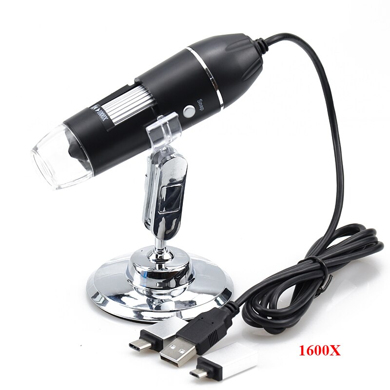 mega Pixel 1600X 8 LED Digital Mikroskop Typ-C/Mikro Für Android telefon USB Für PC Lupe Elektronische Stereo USB Endoskop: 1600x