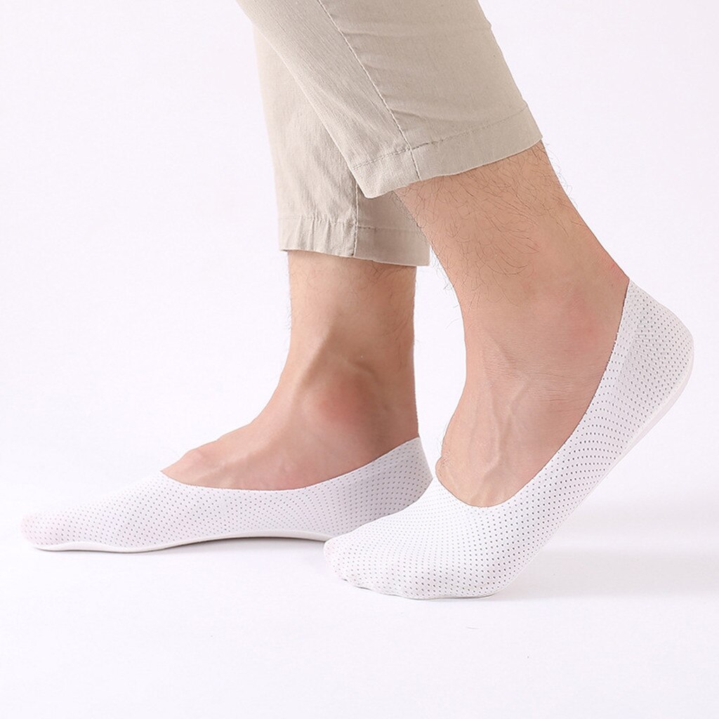 Sokken Ademende Ice Zijden Sokken Mens Katoen Ijs Zijde Zacht Antislip Dunne Sport Set van 3 Sok: White 