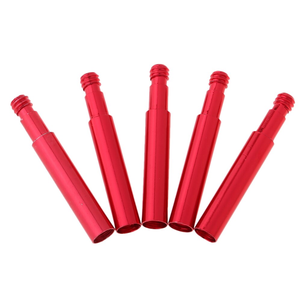 Pack of 5 Colorful Tube Presta Valve Extension Tubular Extender Bicycle Bike Cycling Bike Parts: Red 40mm