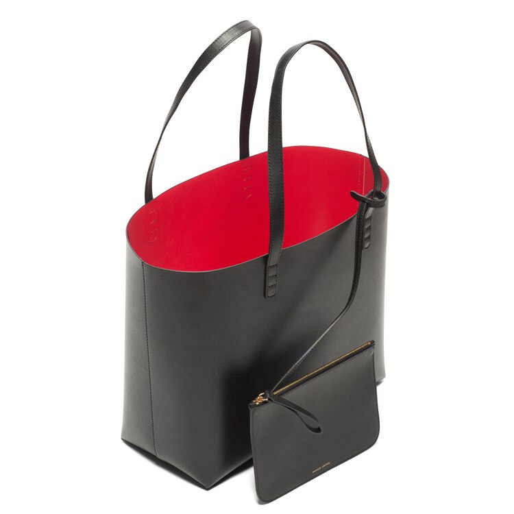 Luxus frauen Tasche Tote Tasche Große Kapazität Tote Tasche Multifunktions Einfache Dame Hand Tasche Schulter tasche: Black with red