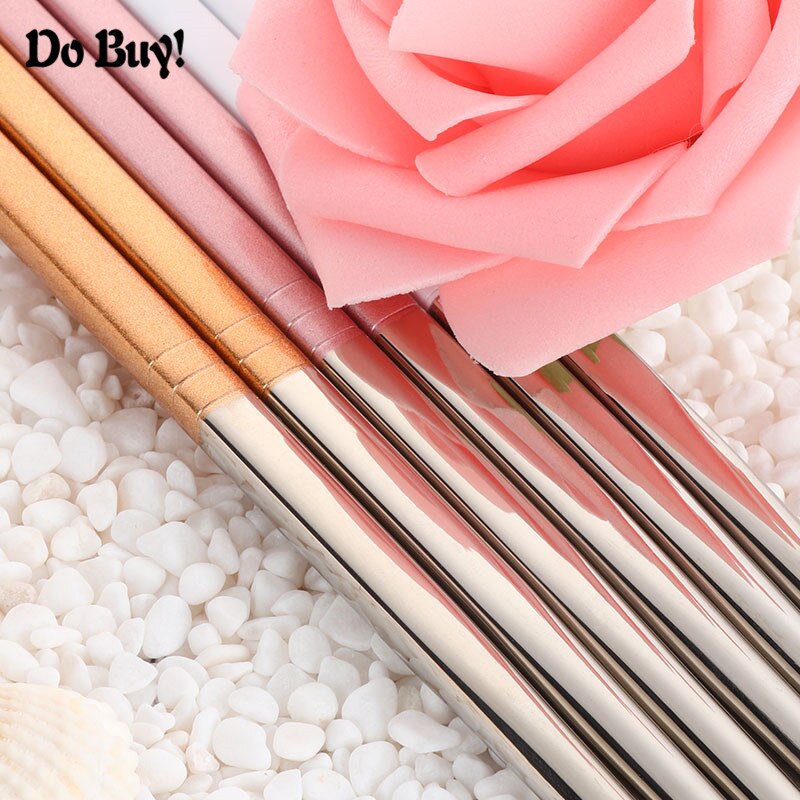 Palillos chinos de acero inoxidable, vajilla de cocina de acero, palillos chinos reutilizables para Sushi, 1 par