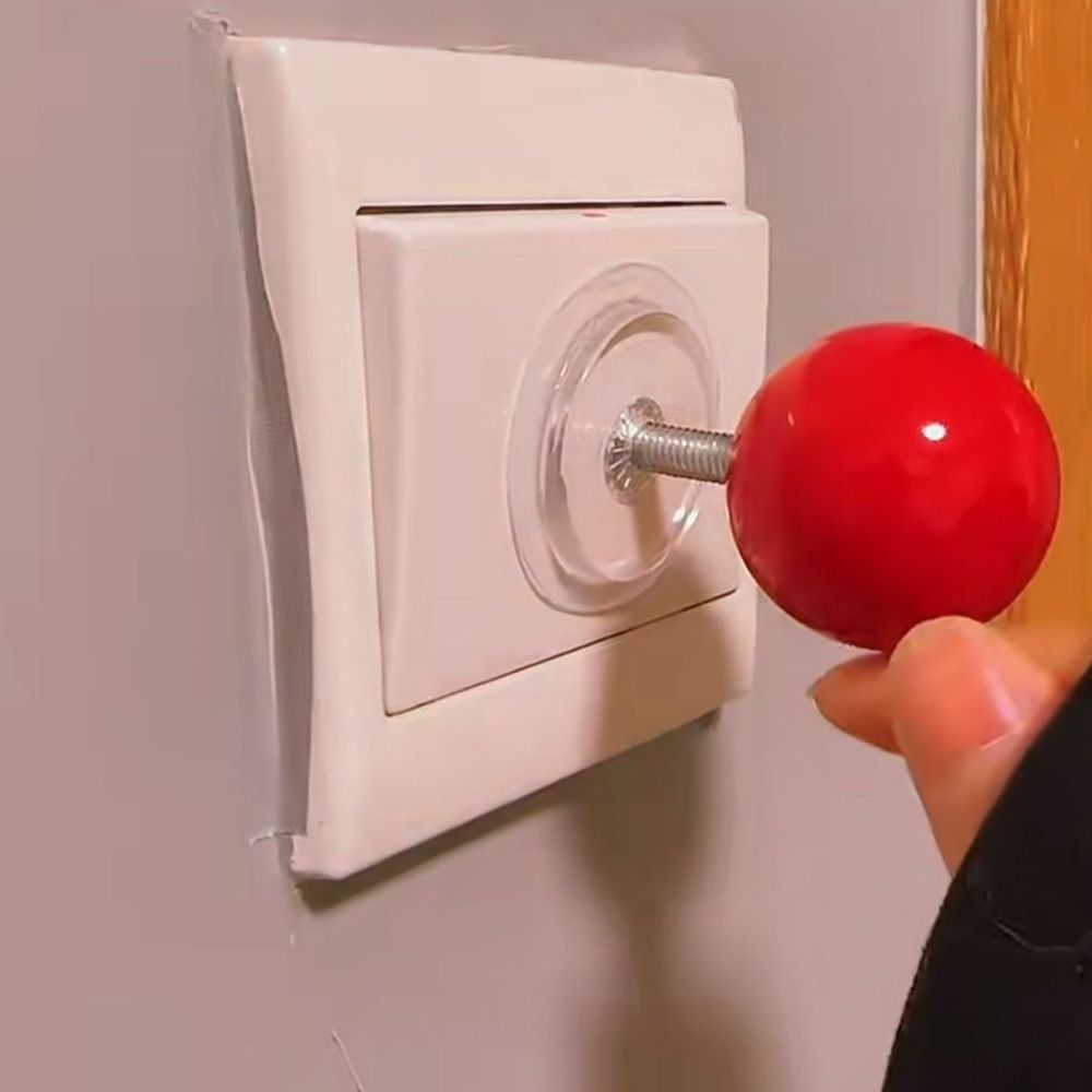 Plastic Rocker Switch Sticker Red Black Red Ball Switch Decoration Black Ball Switch Cover Wall Stickers
