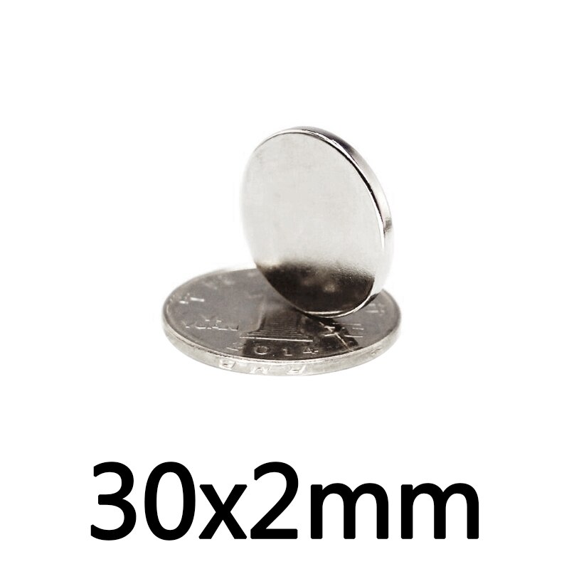 2/5/10/20/50Pcs 30X2 Mm Zoeken Grote Diameter Magneet 30Mm X 2 Mm Bulk Ronde Magnetische 30X2 Mm Neodymium Disc Magneten 30*2 Circulaire 30