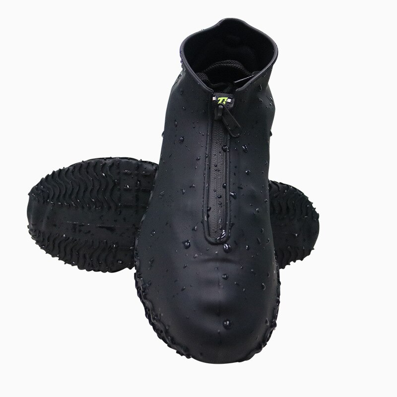 Waterdichte Rits Siliconen Schoen Cover Regen Laarzen Unisex Outdoor Solid Antislip Antislip Slijtvaste herbruikbare Shoe Cover
