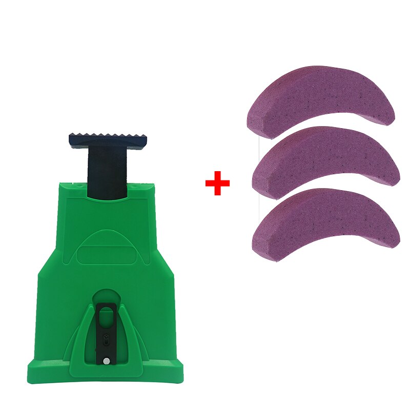 Afilador de dientes de motosierra de precisión para carpintería, afilador de dientes, barra de sierra de cadena, herramientas de motosierra de molienda rápida: Green 1 with 3