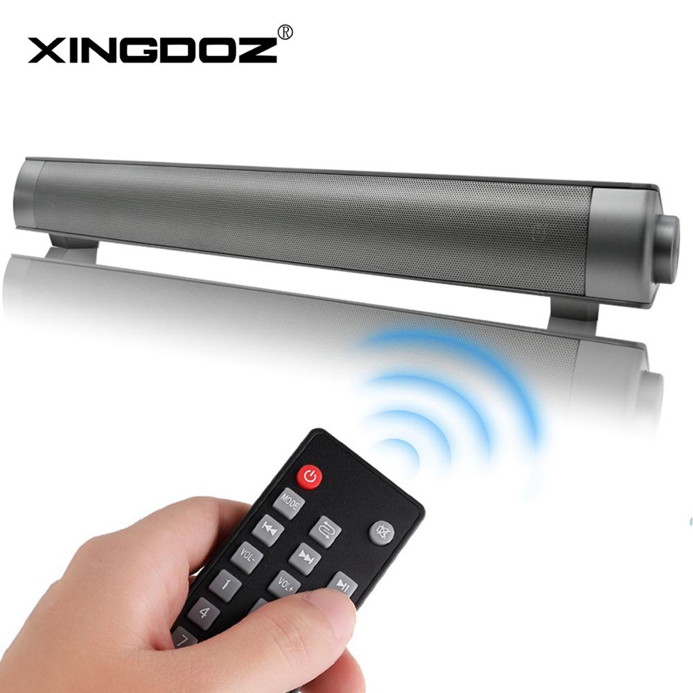 Xingdoz Bluetooth Soundbar Draagbare Soundbar Draadloze Luidsprekers Voor Home Theater Surround Sound Met Ingebouwde Subwoofers