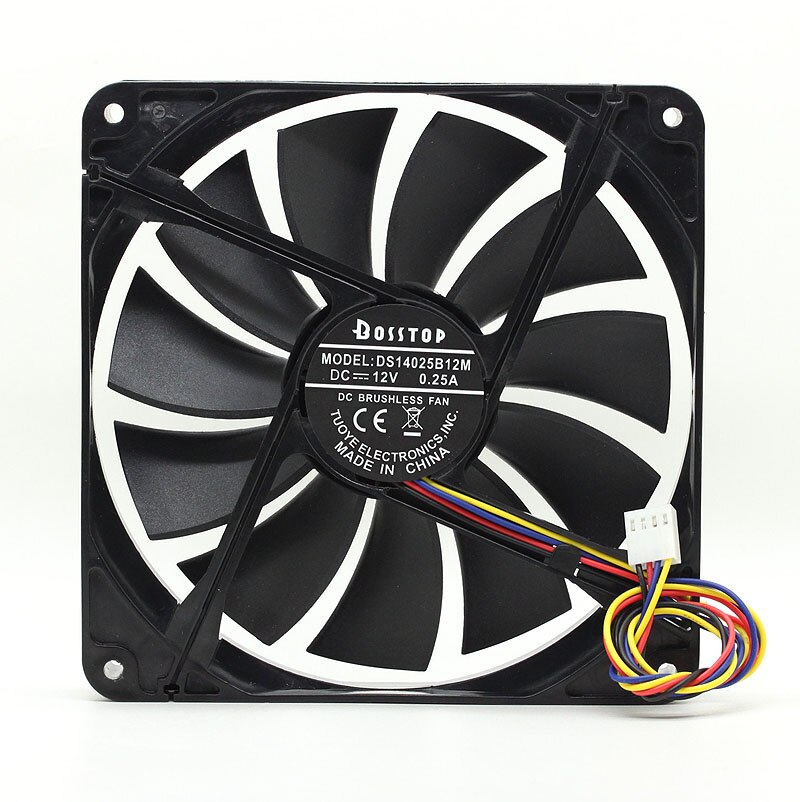 14CM mute desktop computer case host power radiator 12V cooling fan 14025 large air volume speed regulation 140x140x25mm cooler