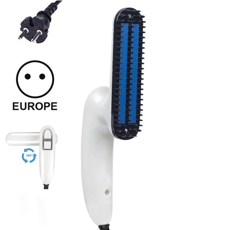 Multifunctionele Baard Stijltang Voor Mannen Haar Rechtzetten Rechttrekken Kam Baard Haar Borstel Quick Haar Styler Dropshiping: EU Plug 2