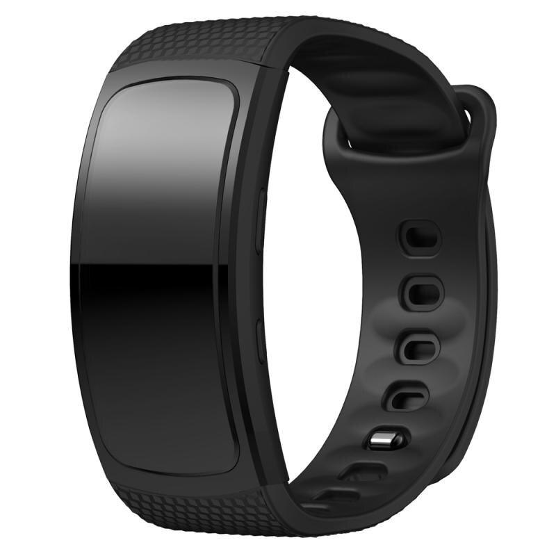 Per Samsung Gear Fit 2 Pro SM-R360 Watch Band Compatibile Per Samsung Gear Fit 2 Pro di Silicone Del Cinturino di Vigilanza di Forma Fisica fascia 95 + 88 millimetri: Official black
