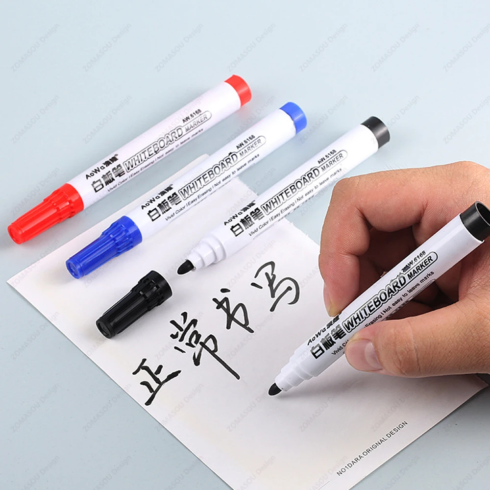 100-1pcs Erasable Whiteboard Marker Pen Teaching Chalk Blackboard Marker for Ceramics Glass Office School Art Stationery