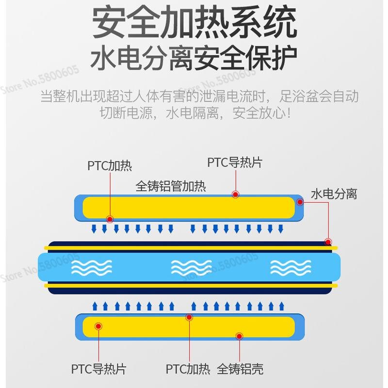 Footbath automatic heating foot bath massage home plug electric pedicure foot bath foot bath barrel