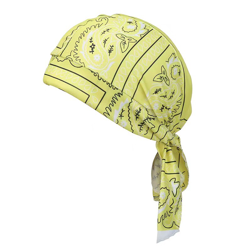 Bandana bufanda pañuelo cabeza hombre ciclismo al aire libre sombrero de pirata motocicleta estampado Paisley multicolor baile de Hip-Hop: Oro