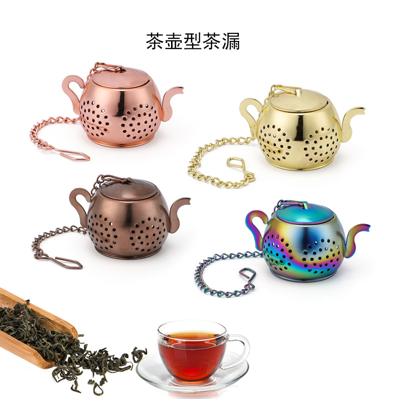 Infusore per tè filtro a forma di teiera in acciaio inossidabile Set da tè filtro strumento per la preparazione del tè filtro in acciaio inossidabile accessorio per utensili da cucina