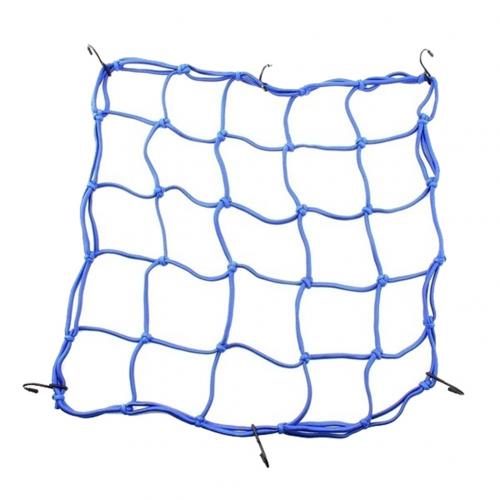 40 x 40cm motorcykel hjelm mesh universal reflekterende elastik diverse reb snor bagage last elastik net motorcykel tilbehør: Blå