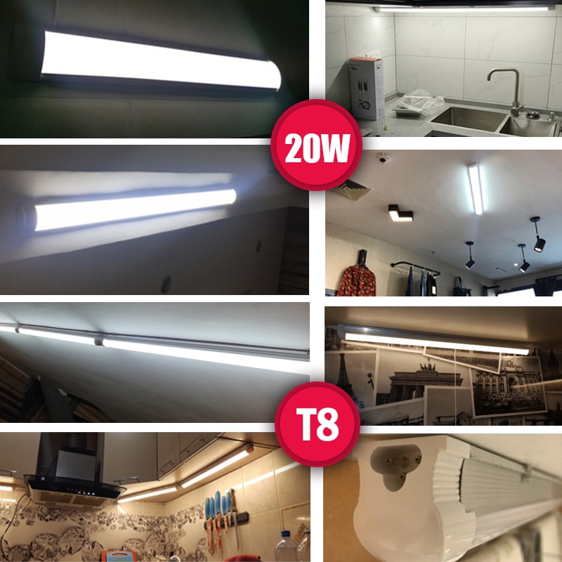 T8 T5 Led Leuchtstoffröhre 220V Rohr Led 120cm 60cm T8 Wand Lampe Lampe Licht Lampara 5W 20W Tobe lampa 2FT 4FT Home Küche Beleuchtung