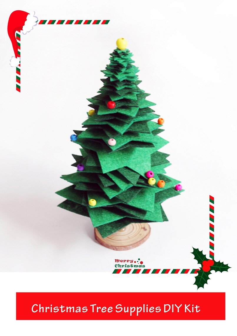 3 Pack DIY Felt Mini Christmas Tree Merry Christmas Decorations For Home 2022 Christmas Ornaments Christmas Xmas Tree