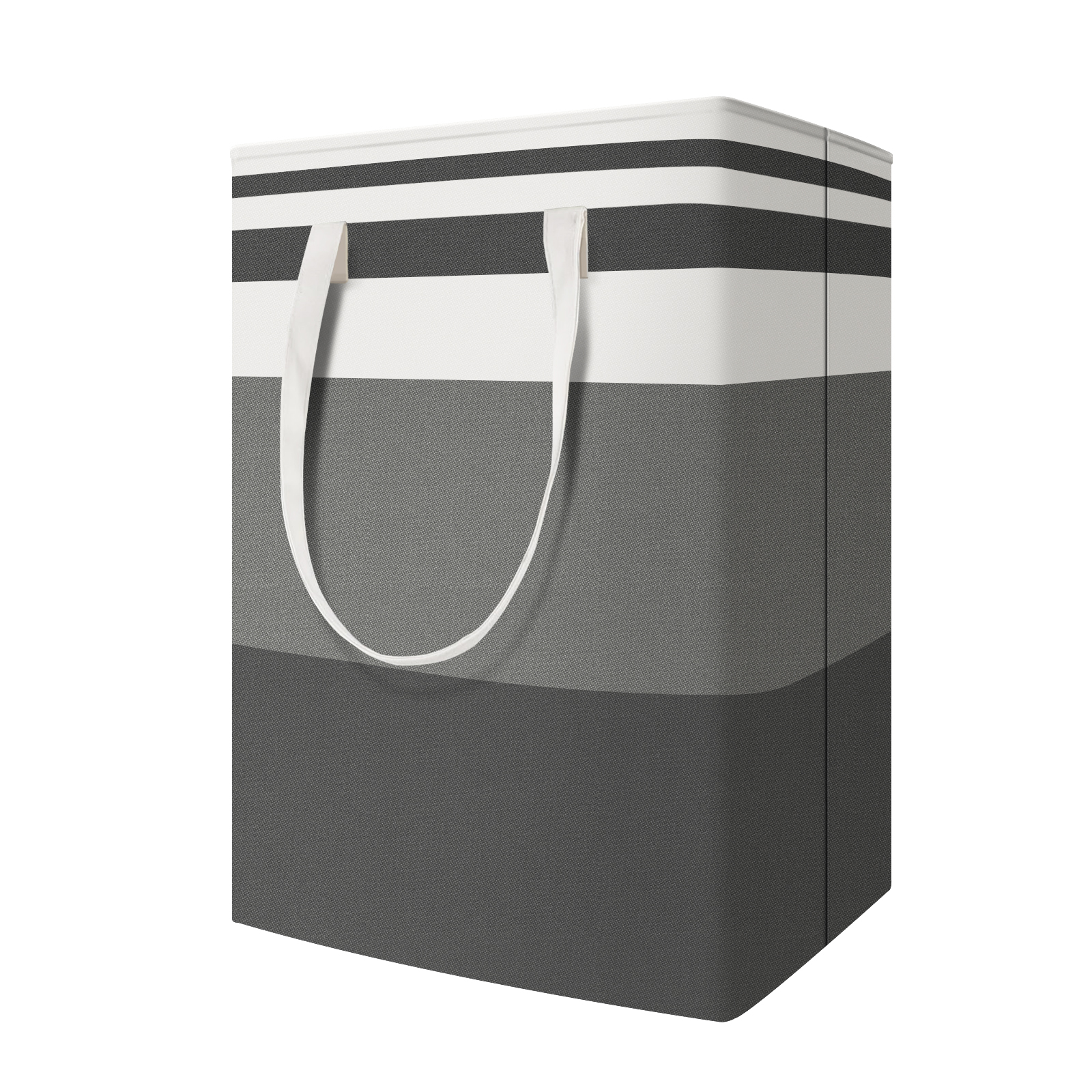 Grote wasmand 75L waterdichte vrijstaande wasmand Opvouwbare hoge wasmand met handvatten voor kledingspeelgoed: Light Grey