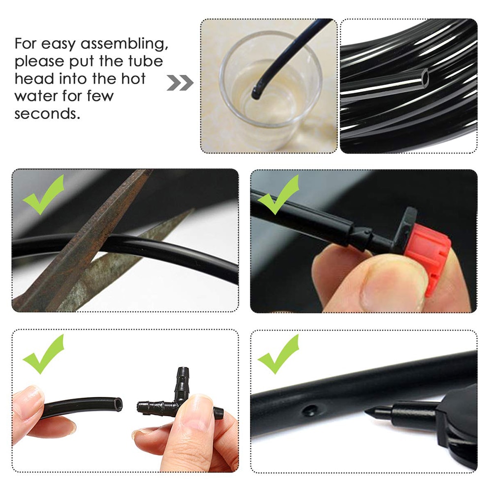 1/4 tommer (4/7mm)  vanningsrør vanningsslange pvc-rør for hage utendørs plante mikro drypp vanningssystem