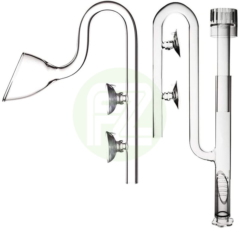 Aquarium Filter Pipes Clear Glass Lily Inflow Surface Skimmer Outflow Set In&Outflow For Filter System