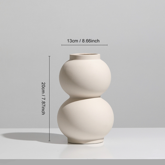 Vase nordique en céramique, décoration de salle, bougeoir, Pot de fleur, décoration de bureau, Art,: A