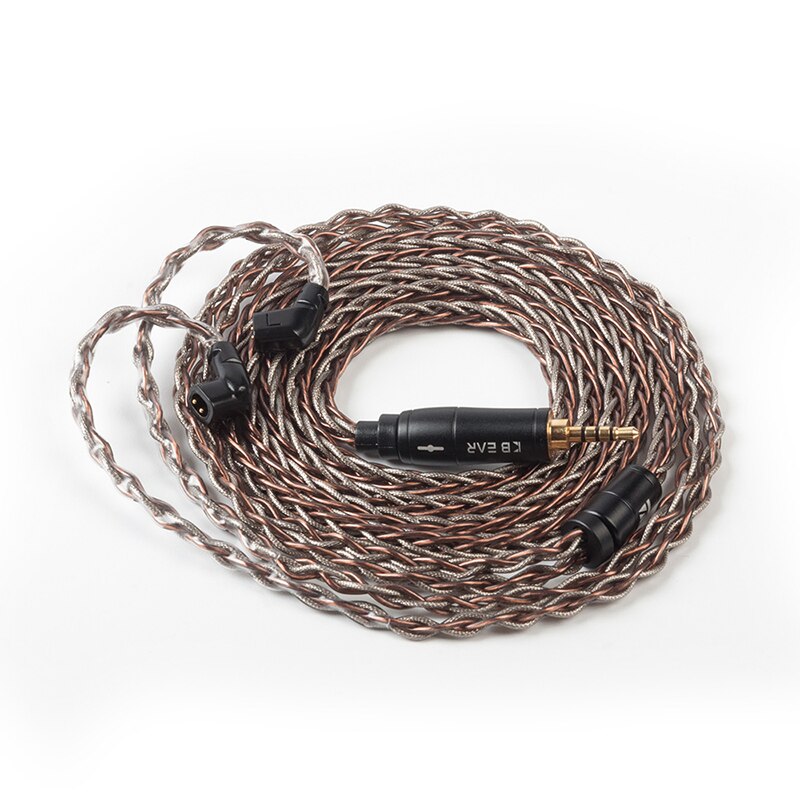 AK KBEAR-rhyme 8 Core Upgraded Copper-Silver Hybrid Earphone Cable 4.4/2.5/3.5mm Cable With MMCX/2Pin/QDC /TFZ: QDC 2.5