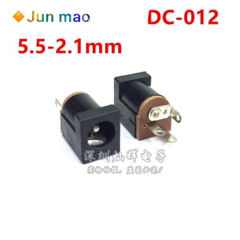 10pcs male and female DC Power plug 5.5*2.1MM 5.5*2.5MM 3.5*1.35MM 5.5*2.1 Jack Adapter Connector Plug Golden DC-022B DC-025M: DC-012 5.5-2.1mm