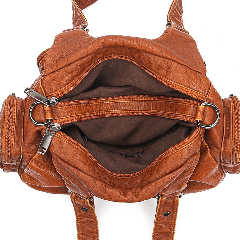 Kvinne messenger bag luksus mykt skinn håndvesker dame & #39 ;s vesker kjent merke dame skulder veske