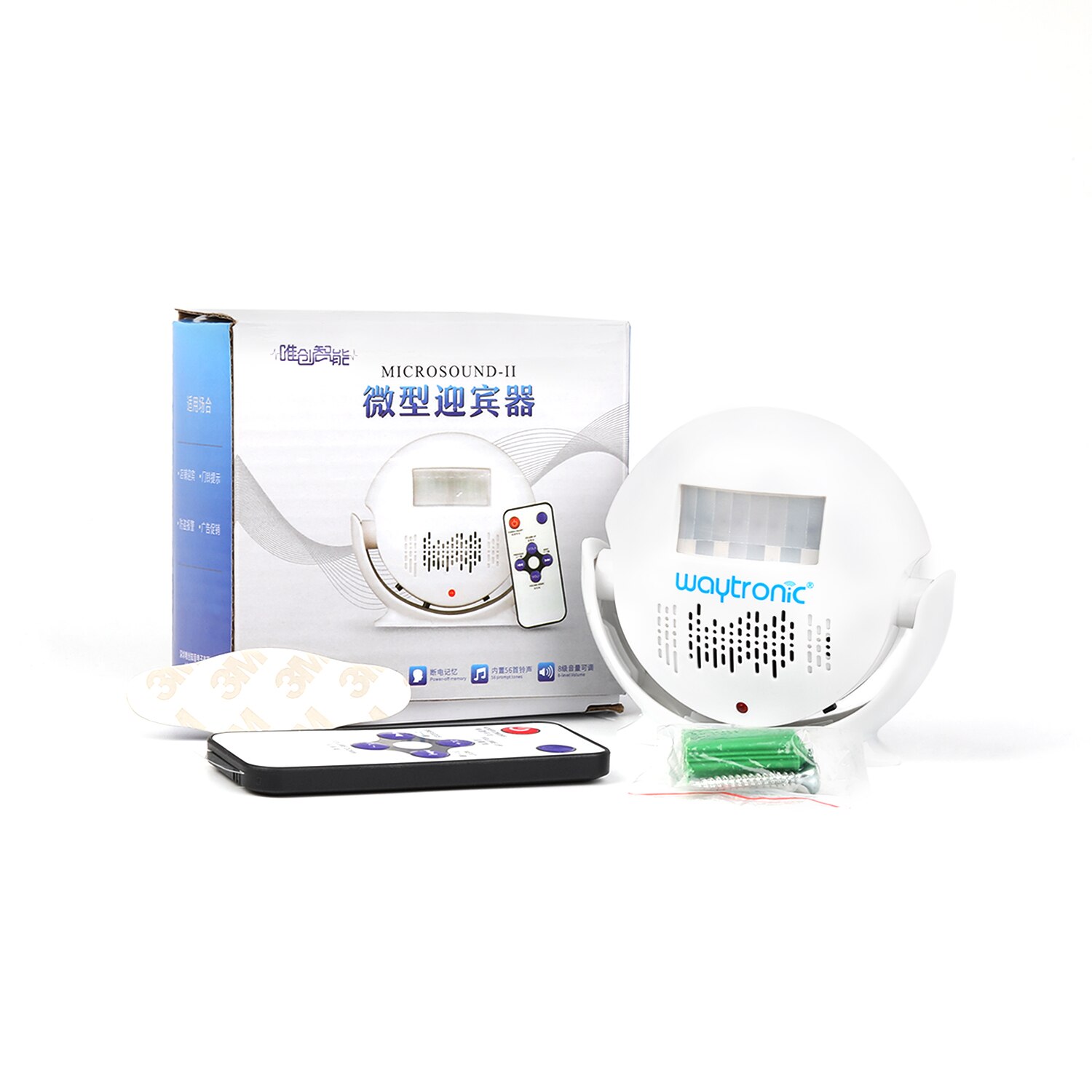 Draadloze deurbel met led-verlichting, welkomstalarm, thuiswinkel, winkeldeurbel, nachtlampje met batterij en usb-aansluiting, doof