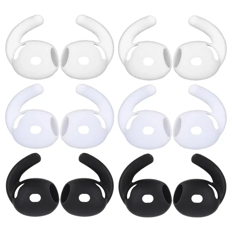 1/6Pairs Ear Tips for AirPods 4 4th Generation Earphones Earhook Earplugs Silicone Cover For Airpods4 Anti Lost Dust Proof Tips: Snow