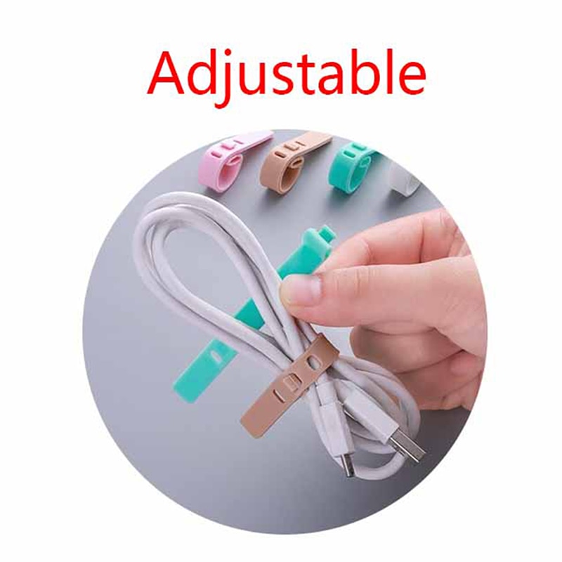 4 stk silikon kabel arrangør usb datapakke ledning vikler ledning beskytter holder kontor stasjonær pult sett tilbehør forsyninger