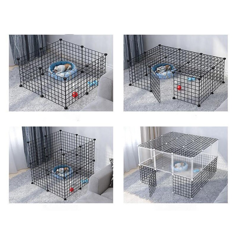 Pet Box Ijzeren Hek Puppy Kennel Opvouwbare Huis Oefening Training Puppy Kitten Ruimte Honden Levert Konijnen Cavia Kooi