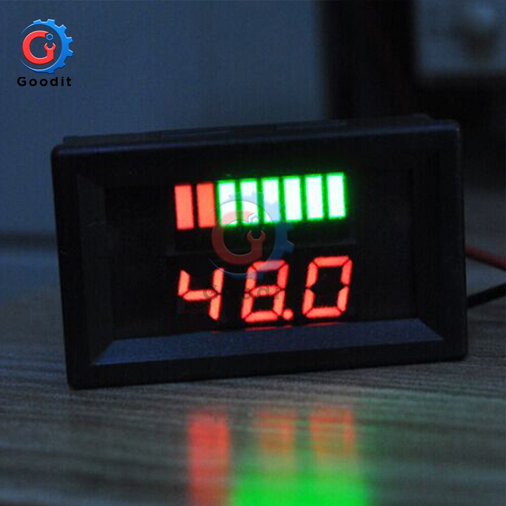 12V ACID Lead Lead-acid Battery Charge Level Indicator Digital Battery Tester Lithium Battery Capacity Meter LED Voltmeter Dual