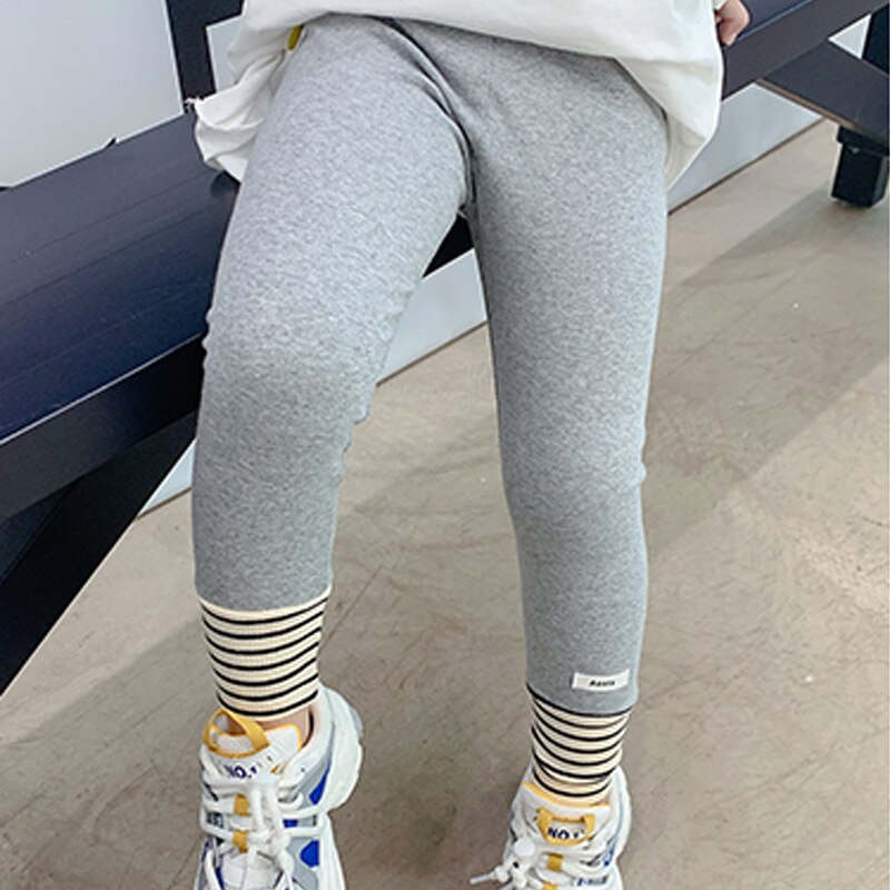 2021 novo bebê algodão leggings meninos pp calças outono meninas listrado leggings crianças calças esportivas moda criança calças casuais