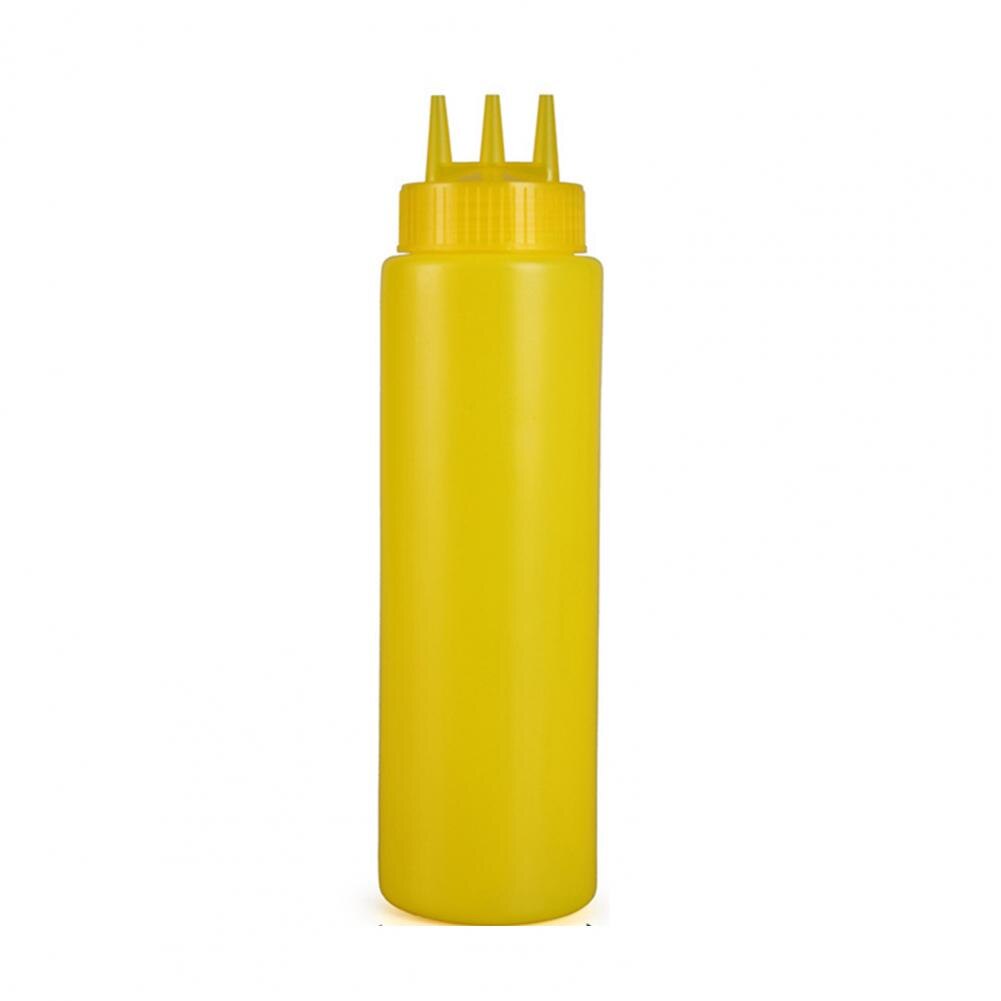 Bouteille de compression de chocolat avec capuchon en plastique gâteau décoration outil pain cuisson Dessert Condiment distributeur bouteille pour Dessert maison: Yellow 3