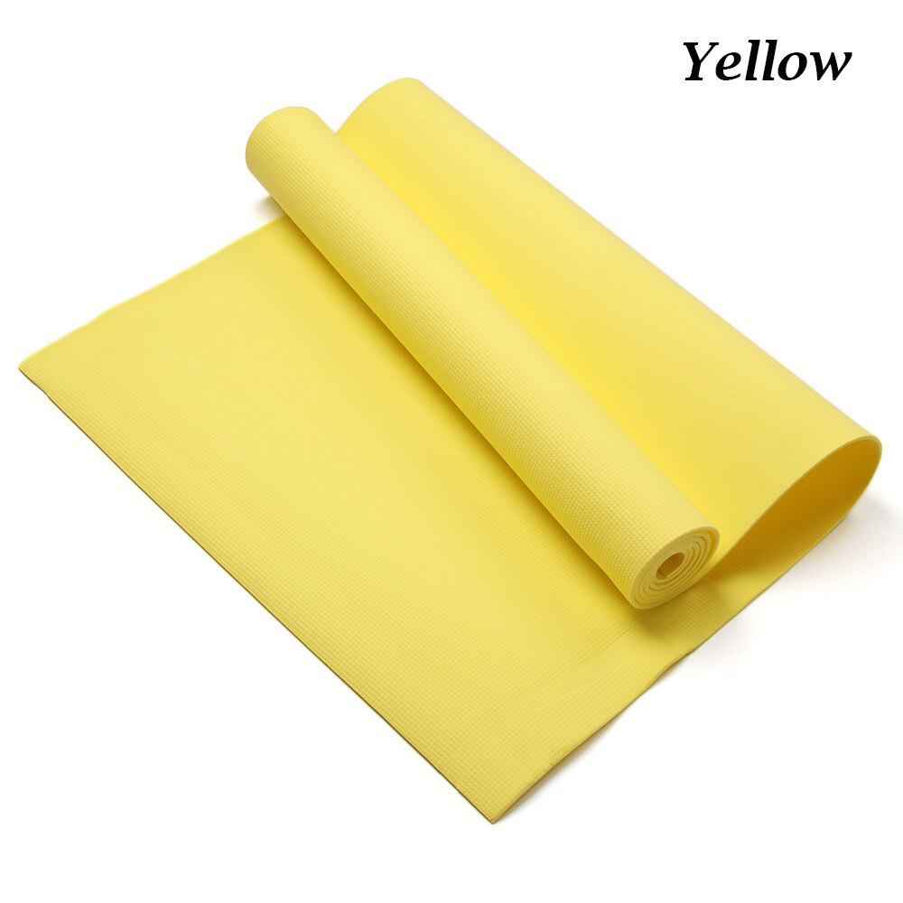 1pc 4mm fargerike myke eva antiskliteppe yogamatter gymnastikk sport helse gå ned i vekt fitness treningsunderlag sport yogamatte: Gul