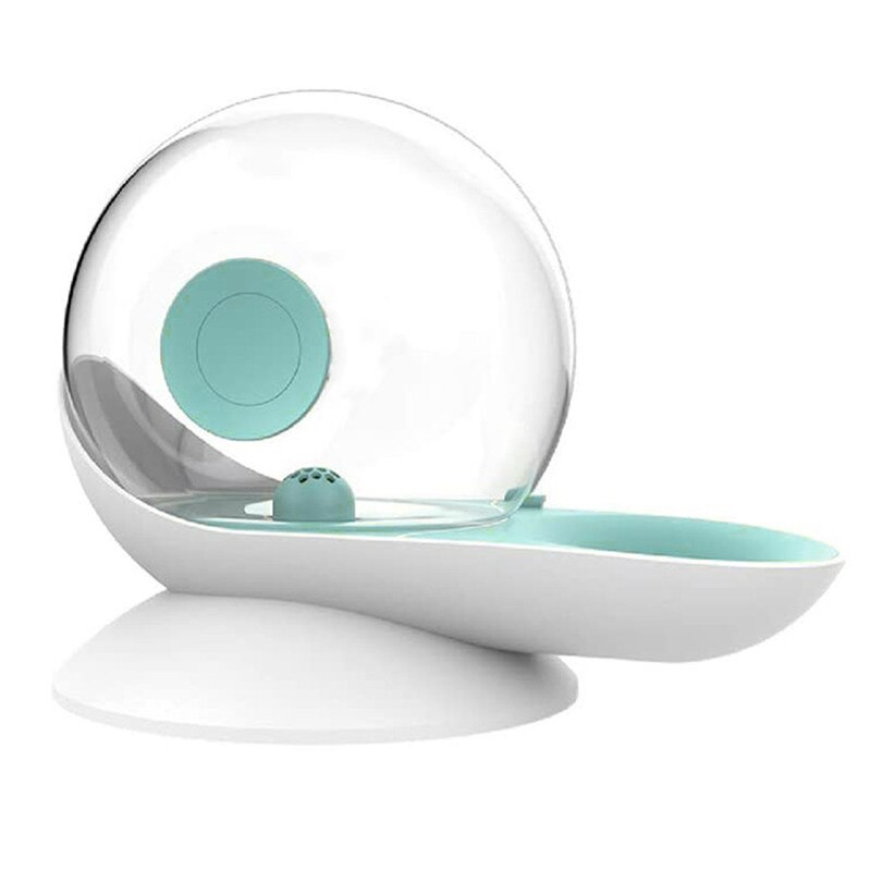 Distributeur d'eau en forme d'escargot 2,8 l pour animaux de compagnie, eau filtrée automatique pour chat ou chien, grande capacité, filtre en Fiber haute, antidérapant en coton: green