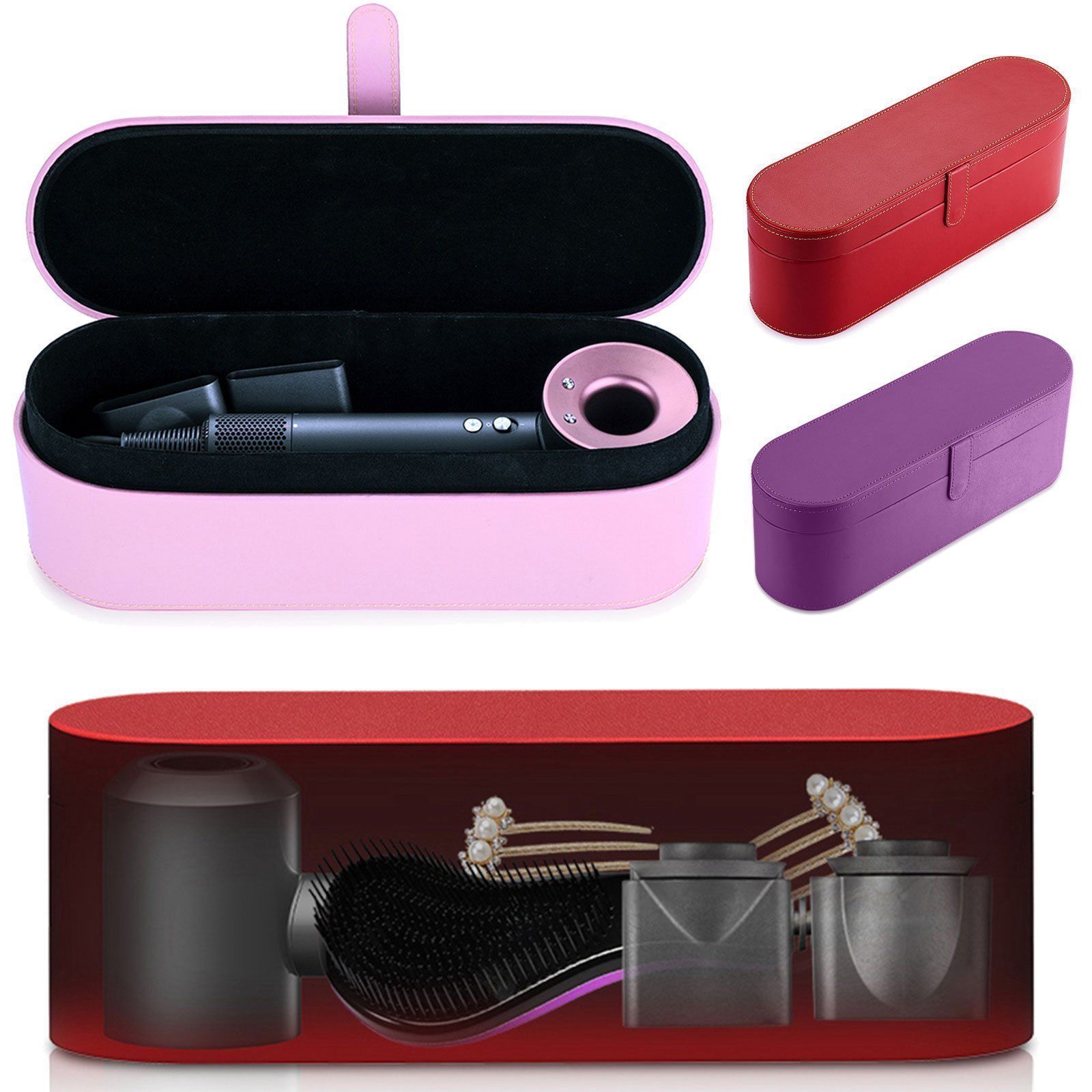Boîte de rangement pour sèche-cheveux Dyson Supersonic, housse en cuir, étui de rangement pour la maison