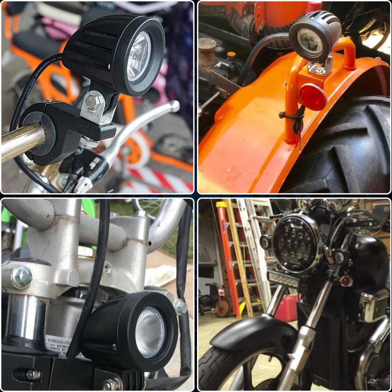 LED Motorrad Scheinwerfer Tagfahrlicht Stelle Flut Strahl Auto Motorrad Soocter LED-lampe Nebel Lampe Arbeit Kopf Licht