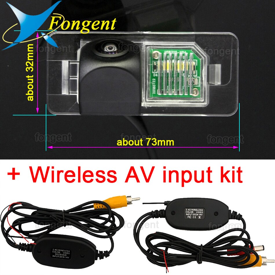 Caméra de recul Full HD AHD 1080P à lentille Fisheye, pour voiture BMW E38 E39 E46 E60 E61 E65 E66 E90 E91 E92 X3 X4 X5 X6: fish eye wireless
